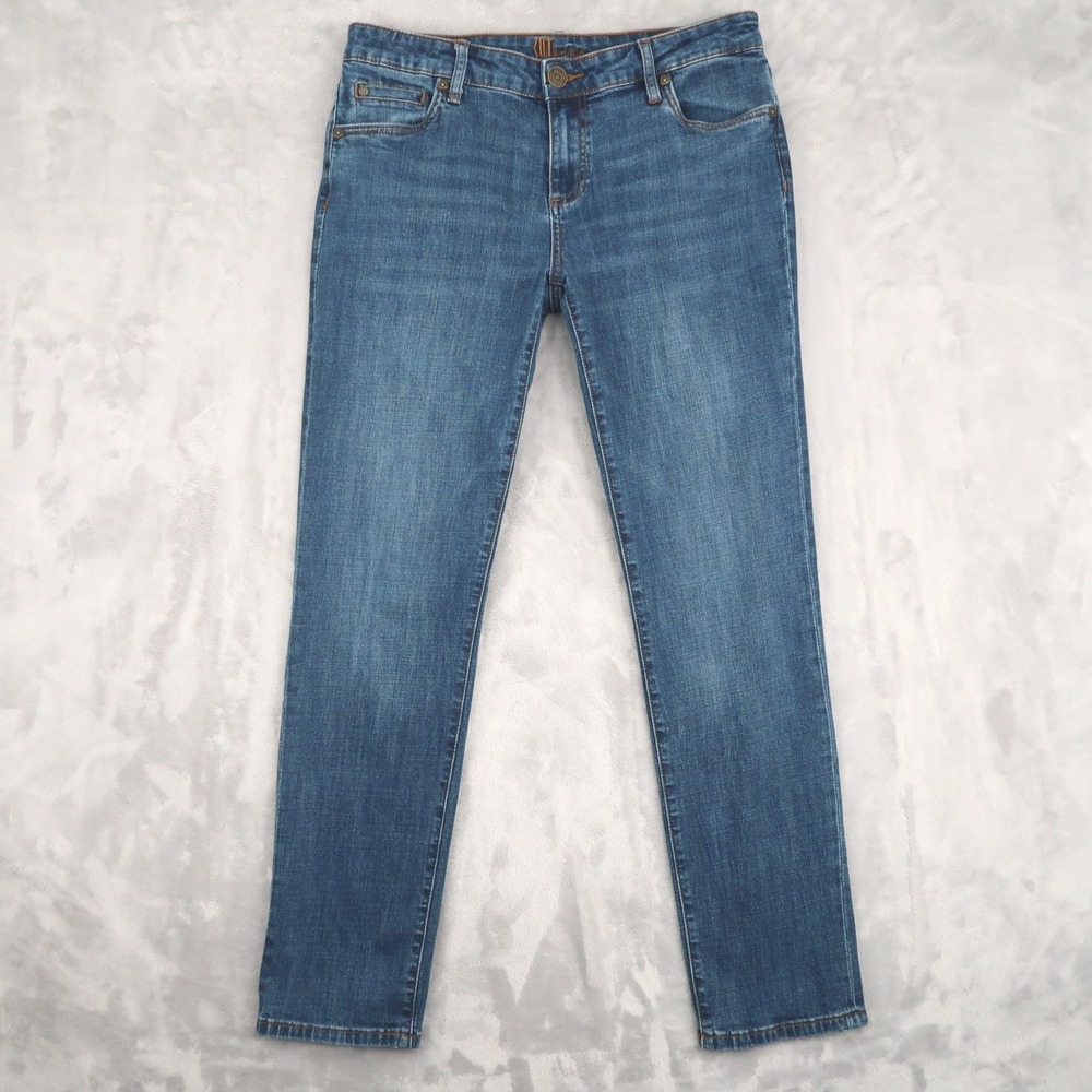 KUT from the Kloth Jeans Women 8 Fit 31x30 Blue Straight Stretch KP799MG1R